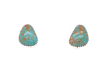 Load image into Gallery viewer, Kingman Turquoise Silver Studs
