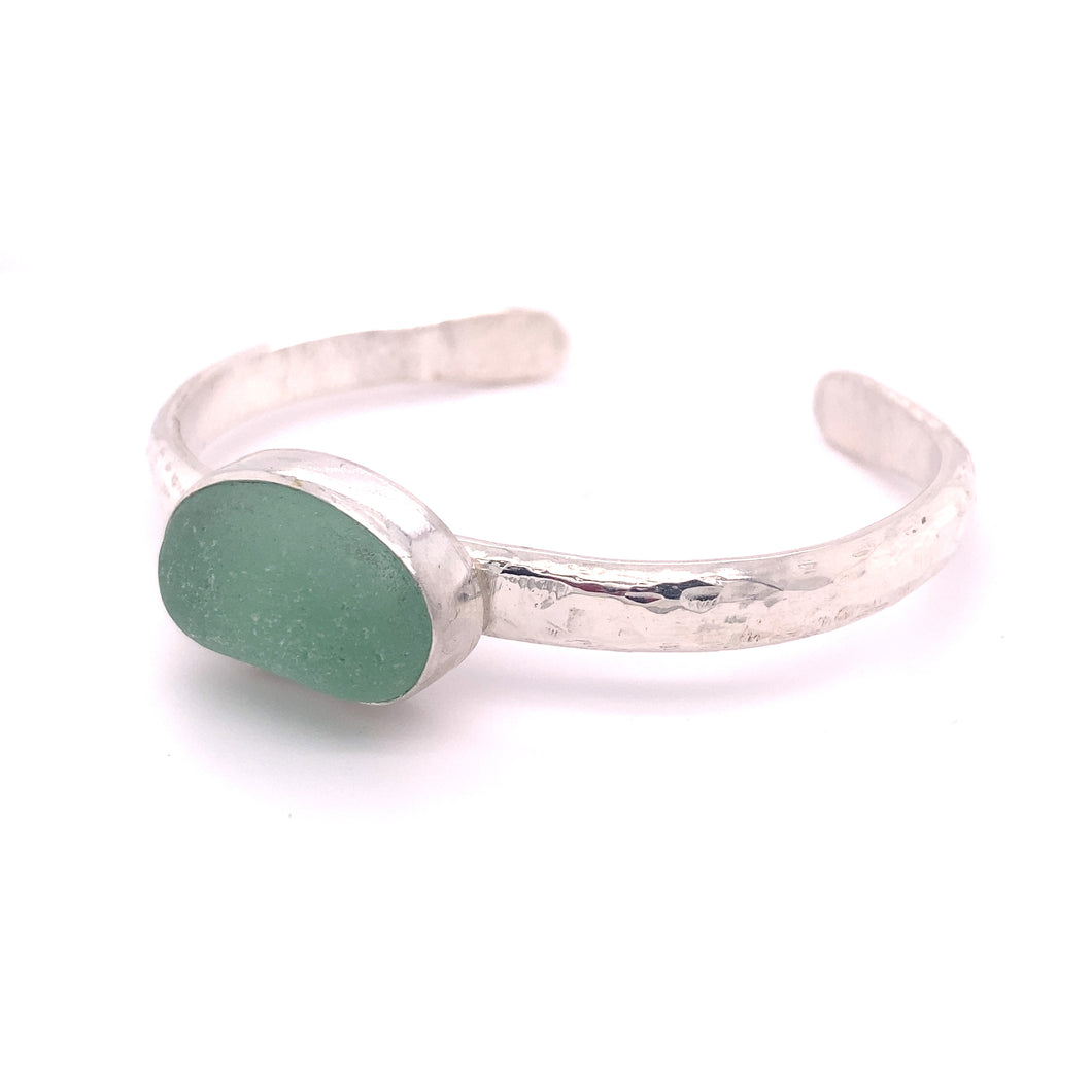 Chunky Seafoam Green Sea Glass Bracelet