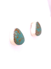 Load image into Gallery viewer, Kingman Turquoise Silver Studs
