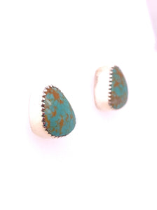 Kingman Turquoise Silver Studs