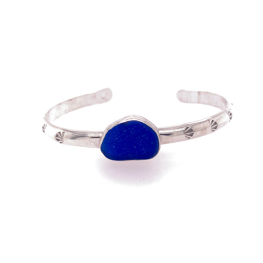 Cobalt Blue Sea Glass Bracelet