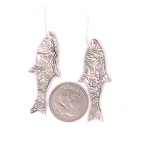 Load image into Gallery viewer, Reticulated Silver Fish Earrings
