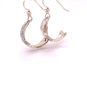 Reticulated Silver Fish Hoops