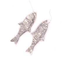 Load image into Gallery viewer, Reticulated Silver Fish Earrings
