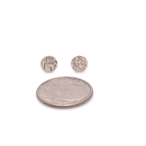 Tiny Reticulated Silver Studs