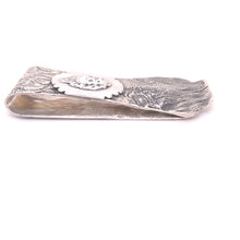 Load image into Gallery viewer, Reticulated Silver Skull Money Clip
