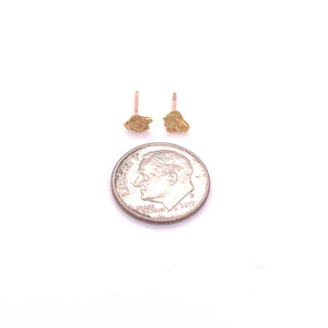 Tiny Gold Flake Earrings